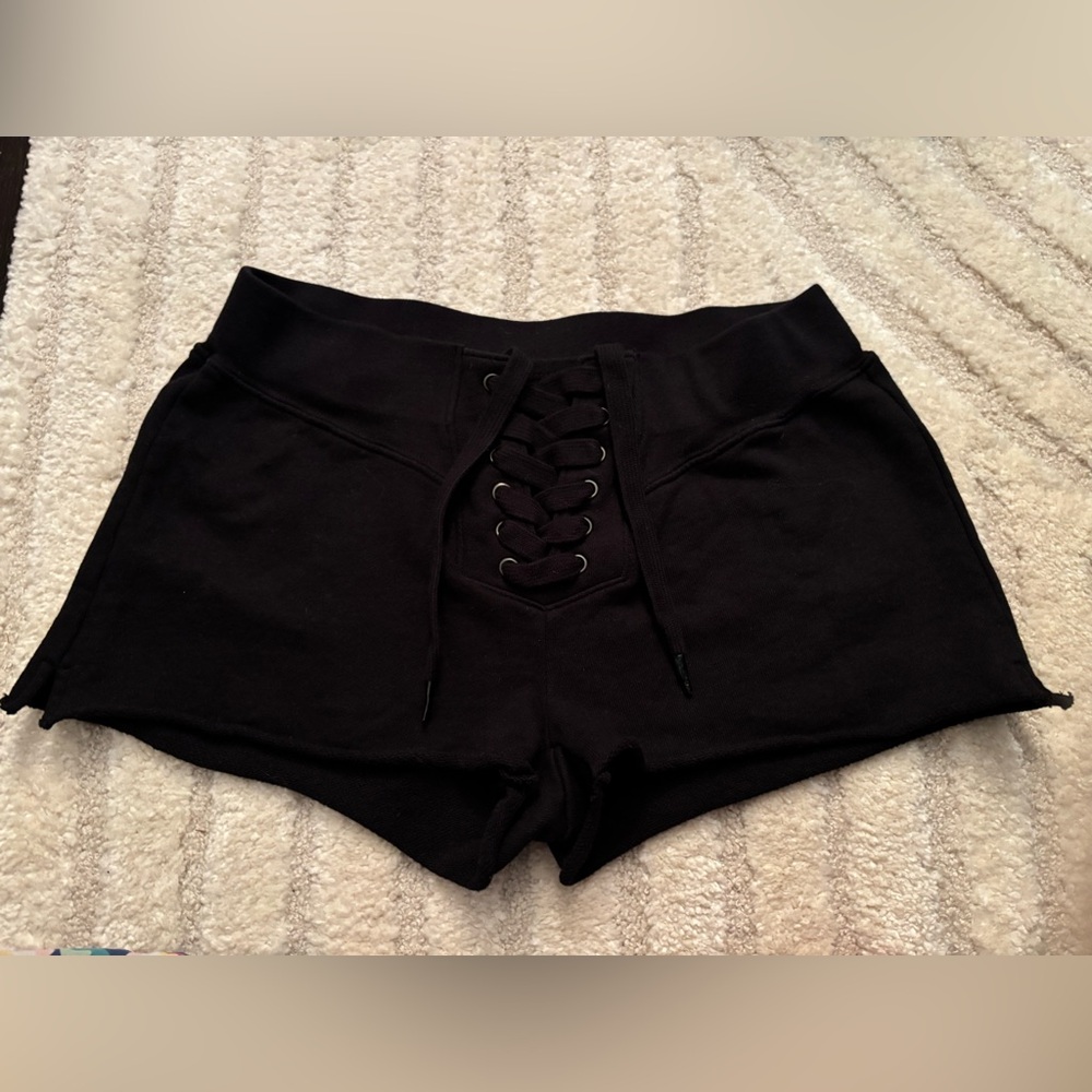 NWOT NSF Black Lace-Up Women's Shorts